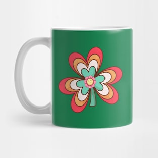 Lucky Irish Groovy Shamrock Retro St Patricks Day Mug